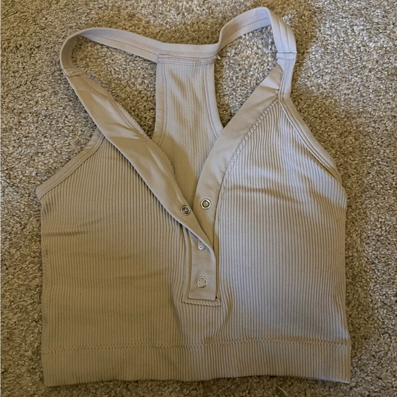 Tan Ribbed Tank Top - Picture 5 of 7